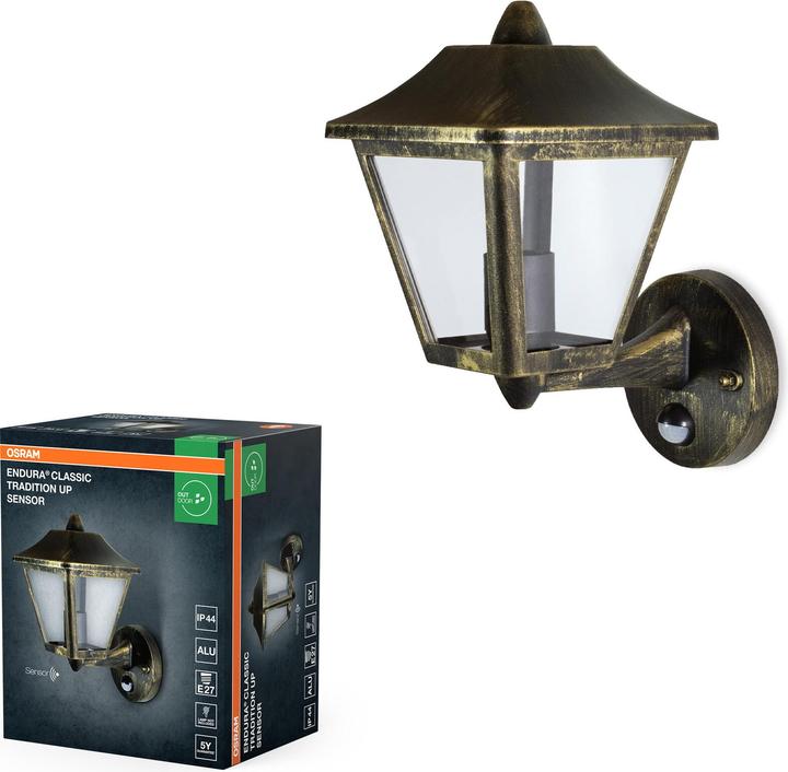 Image du produit Osram ENDURA® CLASSIC TRADITION ALU Up Sensor E27 Gold (E27, IP44)