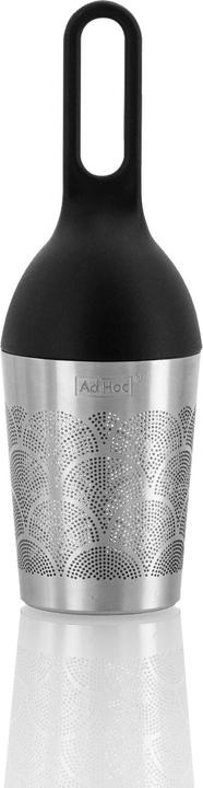 Actual product image AdHoc Floating tea filter Floatea Fusion, black, stainless steel/plastic, D: 4 cm, H: 12.4 cm, with drip