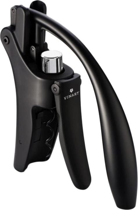 Vinart ELEPHANT Hebelkorkenzieher schwarz matt mit Kapselschneider (Korkenzieher)