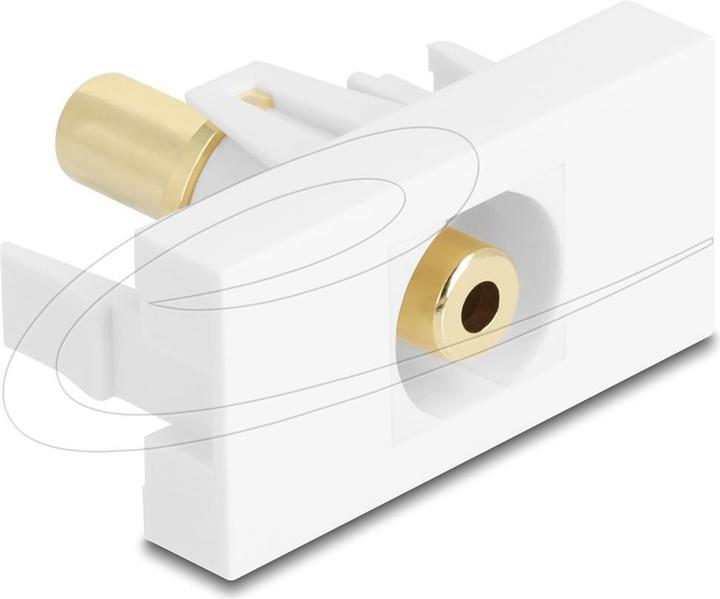 Image du produit Delock Easy 45 Module jack 3,5 mm 3 broches vers jack 3,5 mm 3 broches doré blanc (Adaptateur jack)