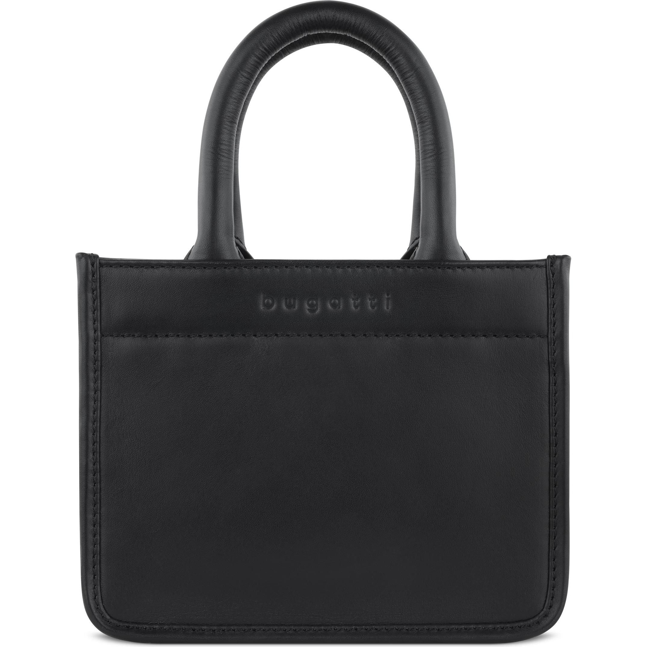 Bugatti, Tasche, Daphne Handtasche Leder 19 cm, Schwarz, (3 l)