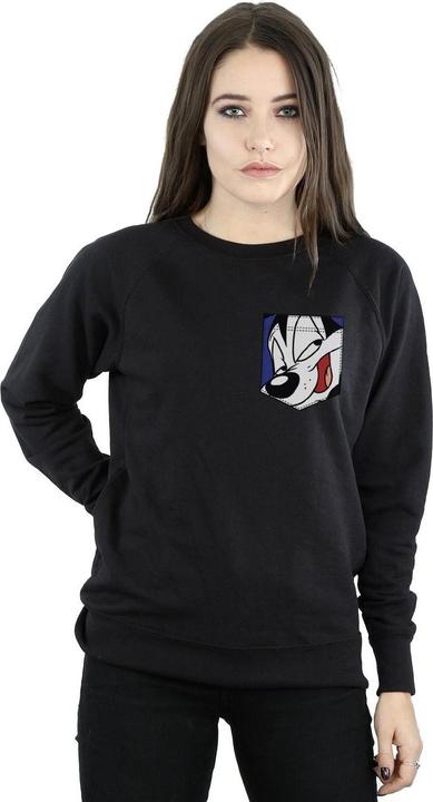 Produktbild Looney Tunes Pepe Le Pew Face Faux Pocket Sweatshirt (XL)