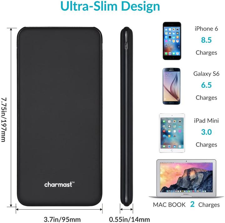 Image du produit Charmast Banque d'énergie 26800mAh (26800 mAh, 18 W, 99.16 Wh)
