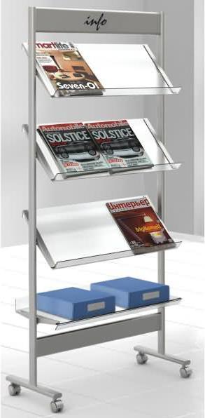 Kerkmann Brochure rack Ecoline silver DIN A4 (A4)