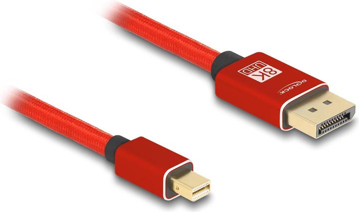 Produktbild Delock Mini DisplayPort zu DisplayPort Kabel 8K 60 Hz 1 m ro (1 m)