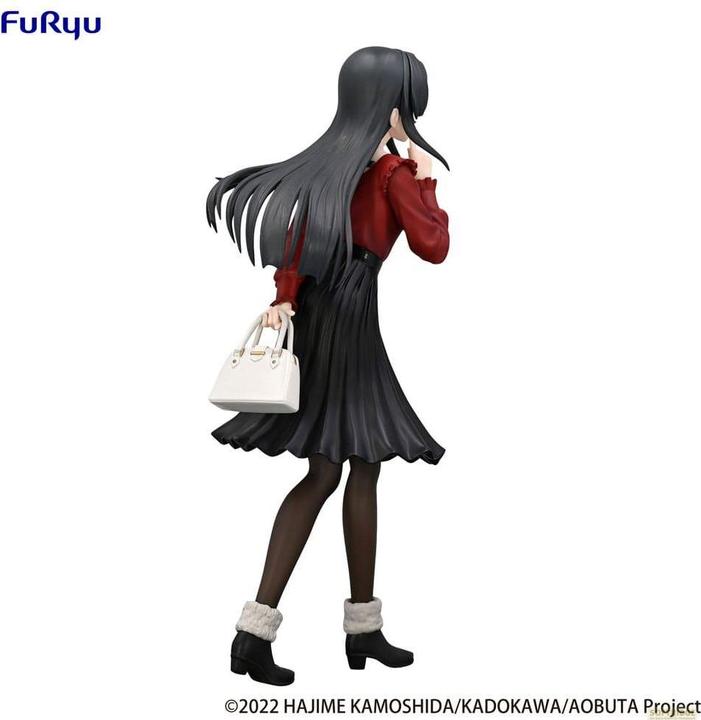 Actual product image Furyu Rascal Does Not Dream of Bunny Girl Senpai Trio-Try-iT PVC Statue Mai Sakurajima Winter Outfit Ver.