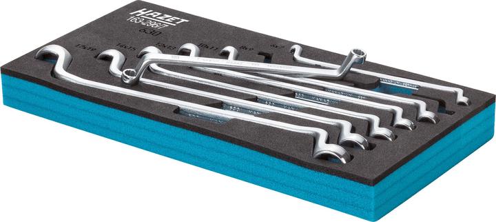 Produktbild HAZET Doppel-Ringschlüssel Satz 163-296/7 ∙ Aussen Doppel-Sechskant Profil ∙ 6 x 7 ∙ 8 x 9 ∙ 10 x 11…