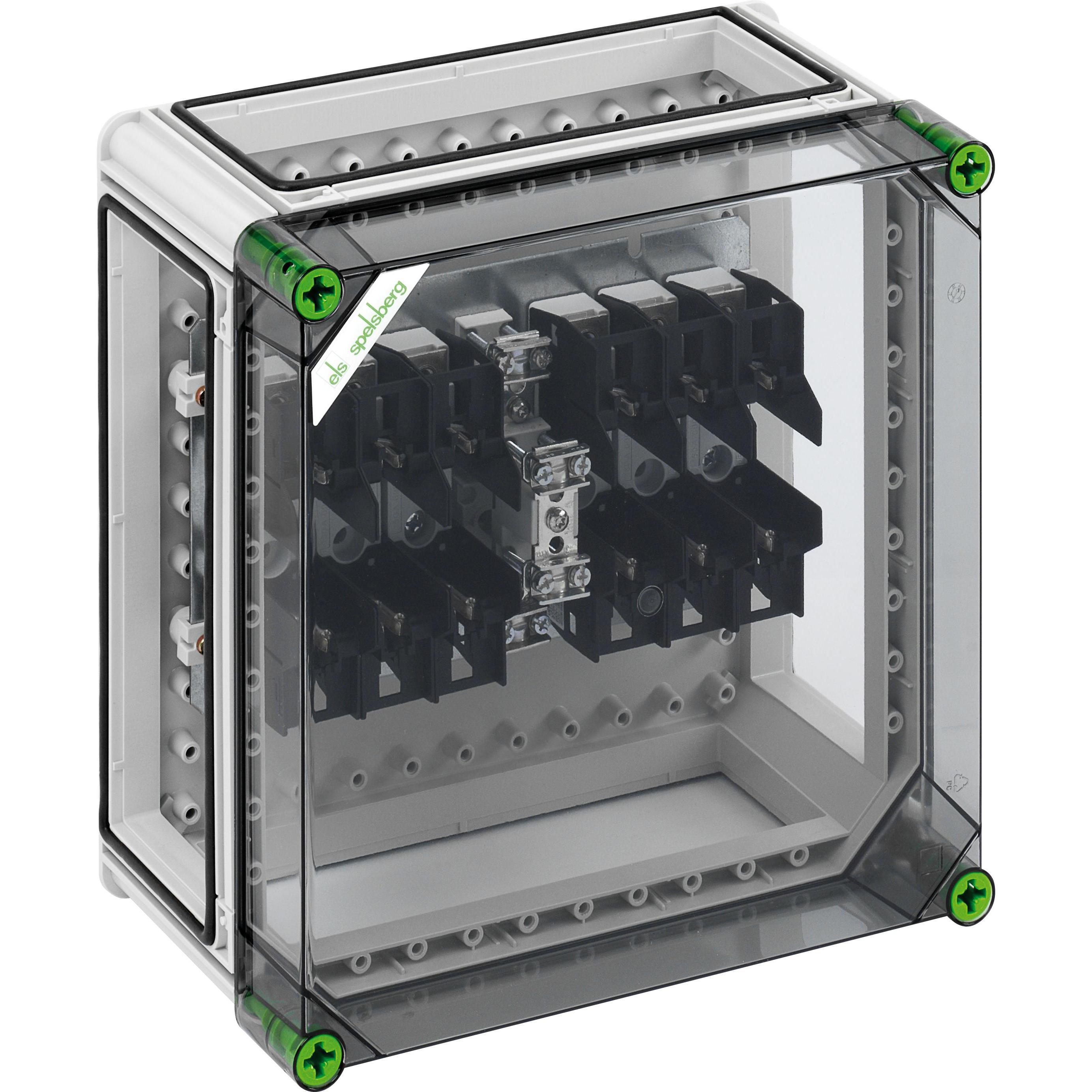 Spelsberg SPE 02220201 GTS 202 NH scatola portafusibili 2xNH00 320x320x179 mm (Case), Accessori di elettronica + Alloggiamento, Trasparente