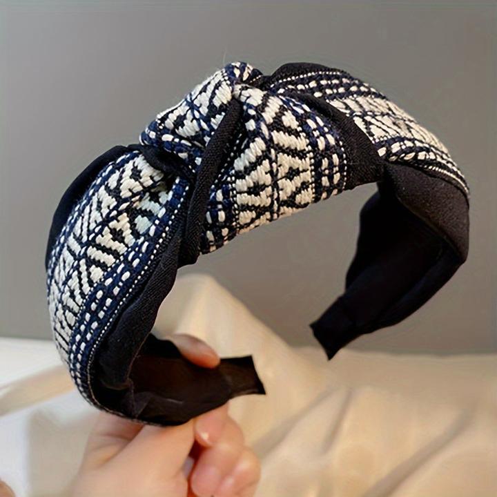 Immagine prodotto Activity Board 1Stück Elegantes kariertes geknotetes Stirnband, modischer Retro-Stil, breites elastisches