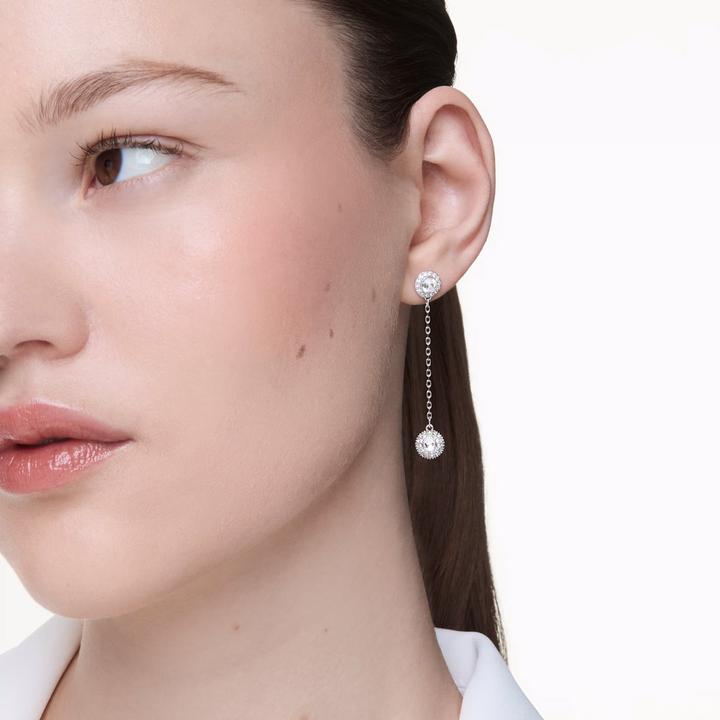 Produktbild Swarovski Una Angelic Drop Ohrhänger Rundschliff Weiss Rhodiniert (Swarovski Metall)