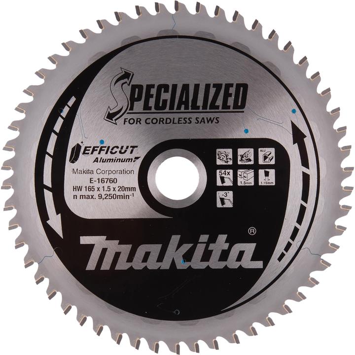 Productafbeelding Makita E-16760 EFFICUT zaagblad 165x20x54