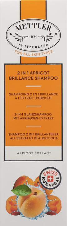 Produktbild Mettler1929 2-In-1 Glanzshampoo mit Aprikosen-Extrakt (200 ml, Flüssiges Shampoo)