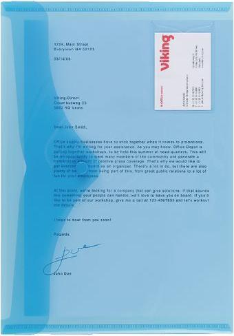 Office Depot Aufbewahrungstaschen A4 Blau 5 Stück (A4, 5 x)