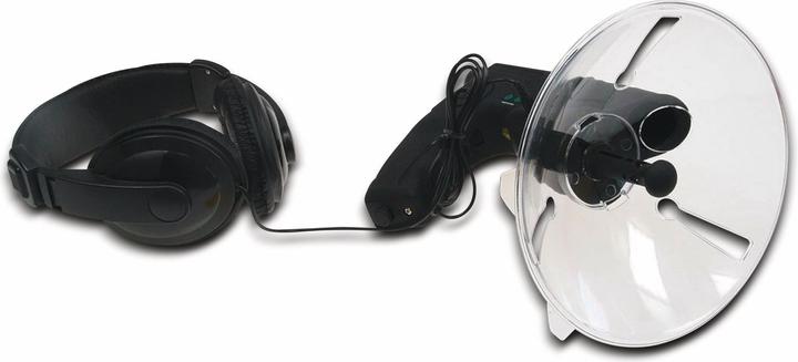 Actual product image Chilitec PRM-1 parabolic directional microphone, with headphones and recording function