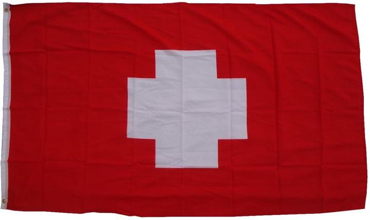 Actual product image trends4cents XXL Flag Switzerland 250 x 150 cm Flag with 3 eyelets 100g/m² fabric weight Hissflagge Hiss (250 x 150 cm)