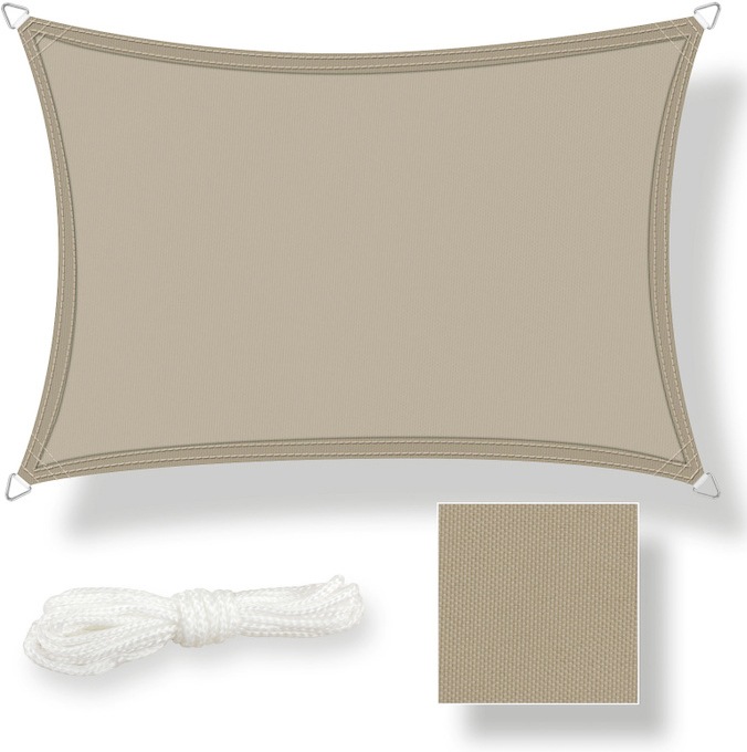 Produktbild Swisshandel24 Sonnensegel wasserdicht Rechteck 2x4m, taupe (2 x 4 m)