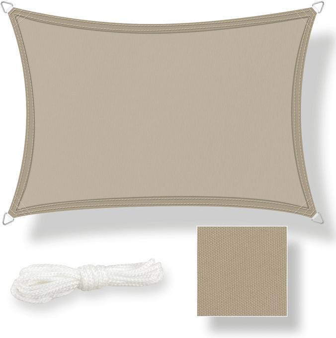 Produktbild Swisshandel24 Sonnensegel wasserdicht Rechteck 2x4m, taupe (2 x 4 m)