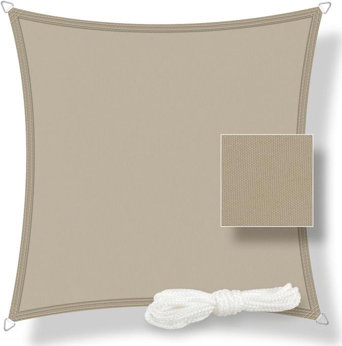 Produktbild Swisshandel24 Sonnensegel wasserdicht Quadrat 3x3m, taupe (3 x 3 m)