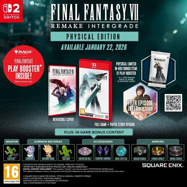 Actual product image Square Enix Final Fantasy VII (7) - Remake Intergrade (Switch 2, EN)