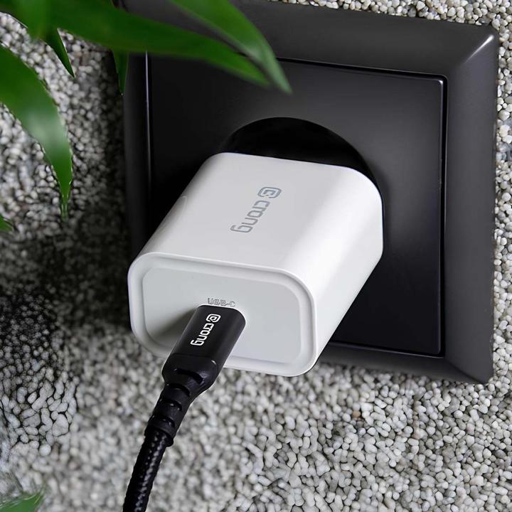 Actual product image Crong Travel Charger 1 x USB-C 3 A (CRG-TUSBC20-WHI) (20 W, 1 portion)