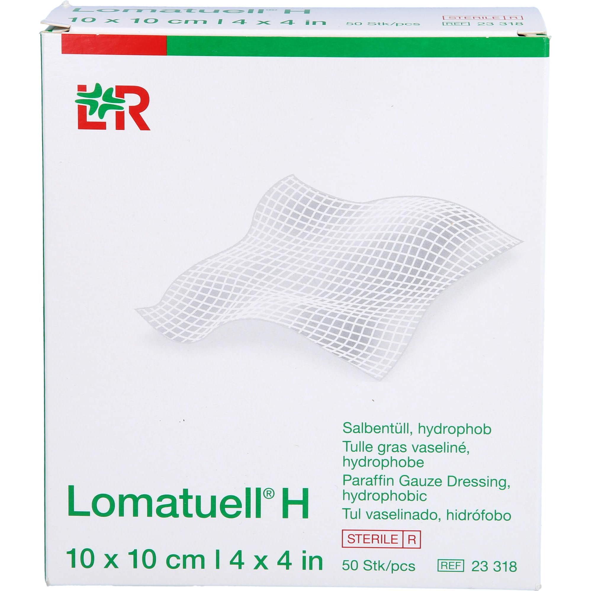 Lohmann & Rauscher, Verbandsmaterial, LOMATUELL H Salbentüll 10x10 cm steril, 50 St VER