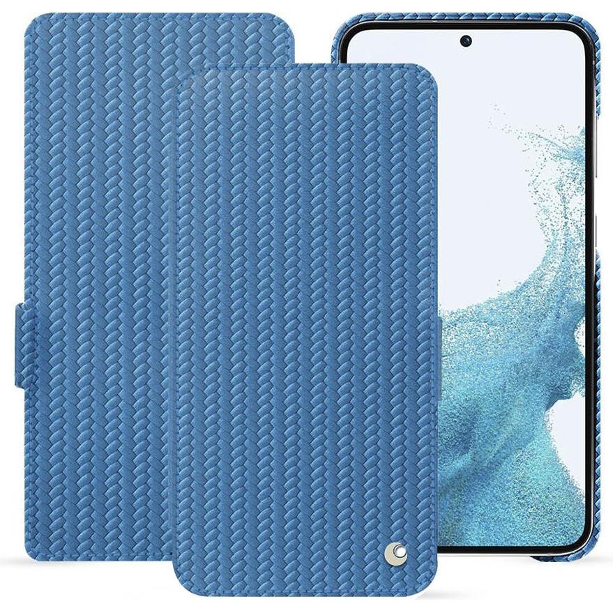 Noreve Lederschutzhülle horizontal (Samsung Galaxy S23), Smartphone Hülle, Blau