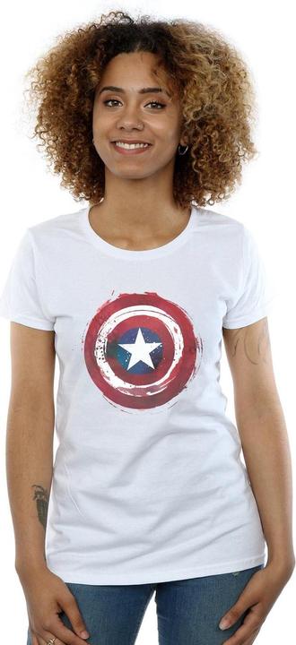 Immagine prodotto Captain America Splatter Shield Maglietta Donna (XL)
