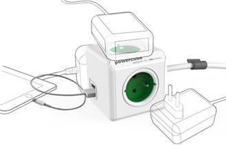 Actual product image Allocacoc 2402GN/FREUPC Indoor 1.5m Green (4x, CEE 7/5, 1.50 m)