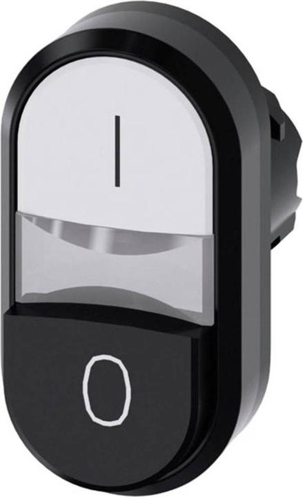 Actual product image Siemens SIRIUS ACT double pushbutton front element plastic, white/black