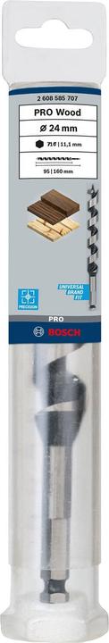 Produktbild Bosch Professional Zubehör PRO Wood Holzschlangenbohrer, 24 x 95 x 160 mm (11.1 mm)