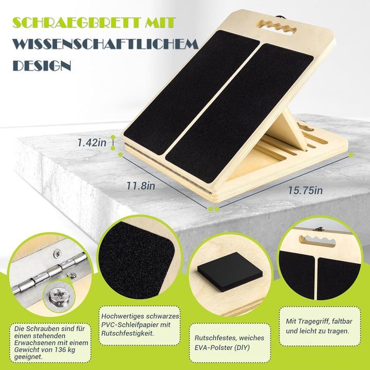 Actual product image Uopon Wadendehner Schrägbrett mit Trainingsposter