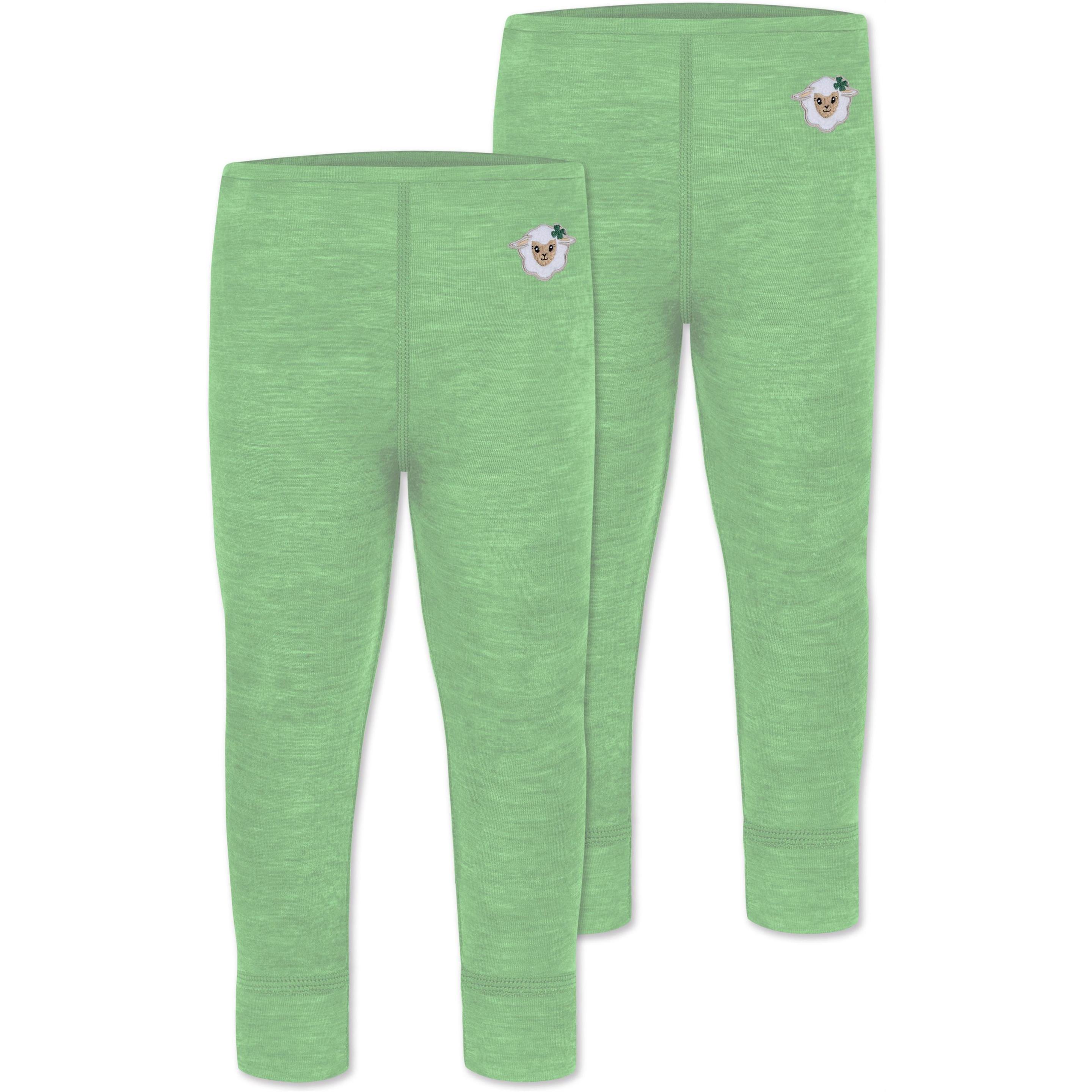 Normani, Herren, Hosen, 2er Pack Baby Merino Hose Leggings „Tutira" - 9503, Grün, (74)