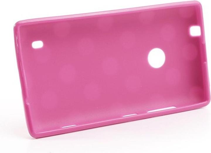 Actual product image König Design Protective cover TPU Case for mobile Nokia Lumia 520 525 Pink / White (Nokia Lumia 520)