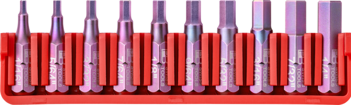 Actual product image PB Swiss Tools Bit set PB C6.711 CN BitBlock with 10 bits (Hexagon socket HX 1/16; HX 5/64; HX 3/32; HX 7/64; HX 1/8, HX 9/64; HX 5/35; HX 3/16; HX 7/32; HX1/4)