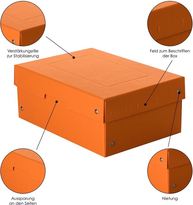 Produktbild Falken PURE Box Pastell A5 100 mm Füllhöhe orange (A5)