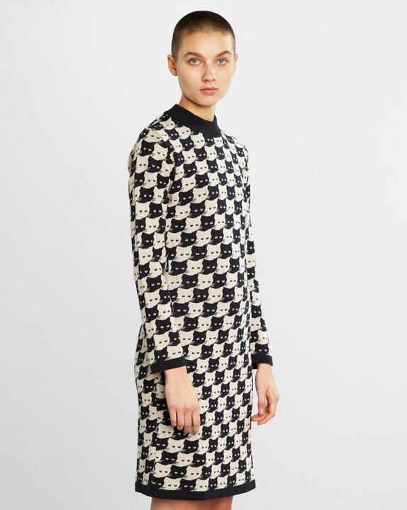 Produktbild Dedicated Dress Lo Pepita Cats Oat White (M)