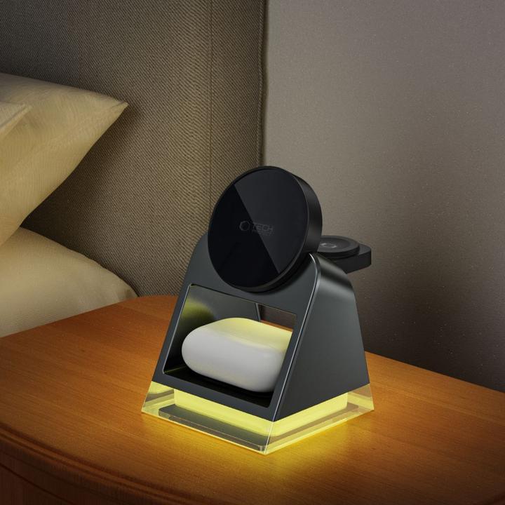 Productafbeelding Tech-Protect QI15W-A43 3in1 MagSafe Inductive Charger - Pink (15 W)