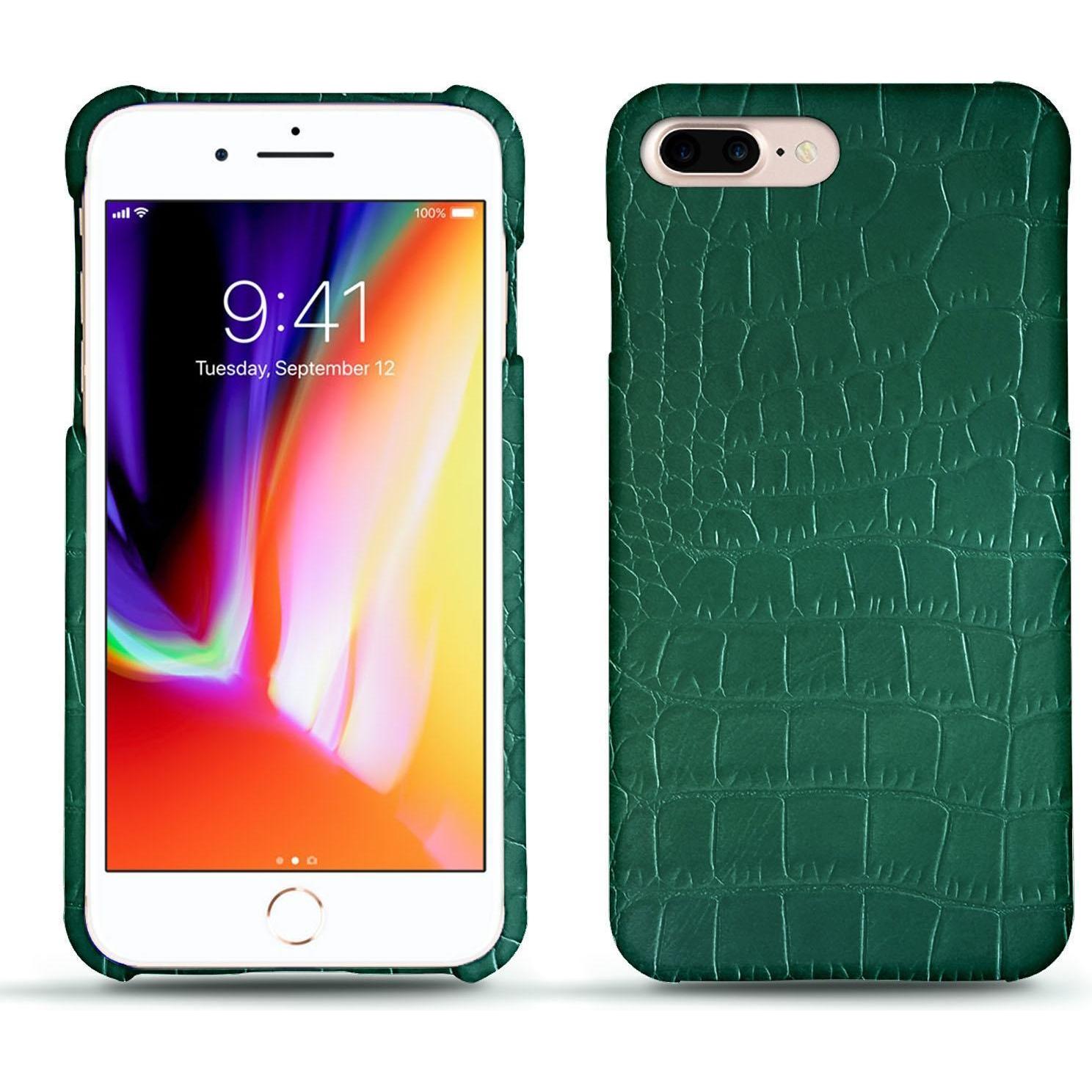 Thumbnail - Noreve Lederschutzhülle (Apple iPhone 8 Plus), Smartphone Hülle, Grün