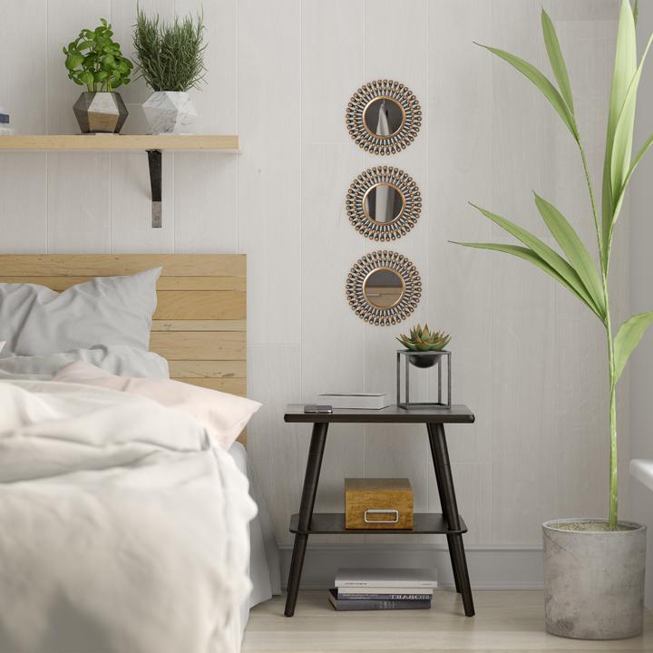 Productafbeelding Relaxdays 3x spiegel (25 x 2 x 25 cm)