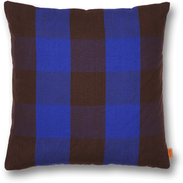 Ferm Living Zierkissen mit Füllung GRAND blau kariert (50 x 50 cm)