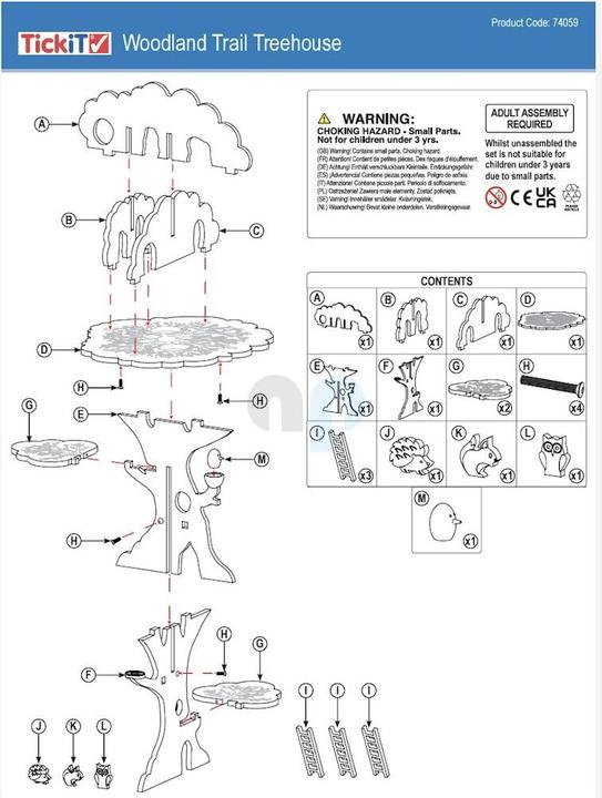 Image du produit TickiT Maison dans l'arbre en bois (15 pièces)