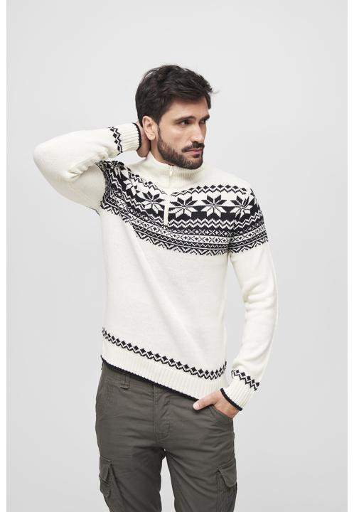 Produktbild Brandit Norwegian Wollpullover Grösse S Farbe Weiss (S)