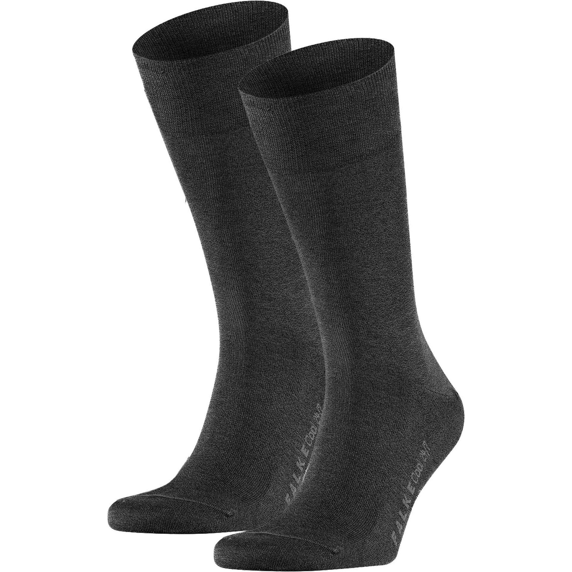 Falke, Herren, Socken, Socken Business Stretch, Grau, (2er Pack, 45 - 46)
