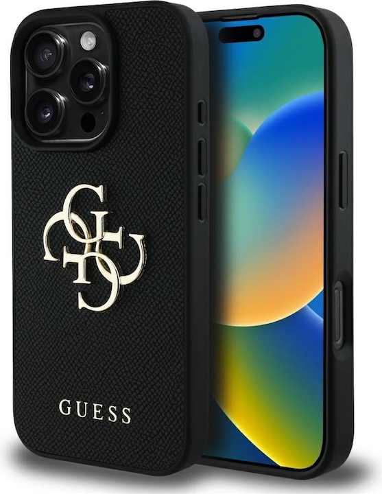 Produktbild Guess Hardcase PU Grained Big 4G and Classic Logo Case for iPhone 16 Pro Max 6,9" Black (Apple iPhone 16 Pro Max)