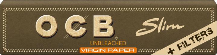 Actual product image OCB King Size slim Virgin unbleached with filter