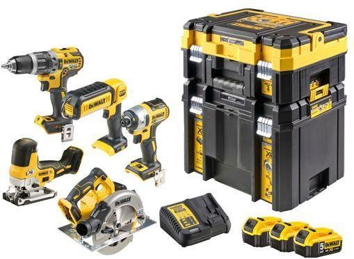 Actual product image DeWalt 18V 5-piece set with 3x 5Ah