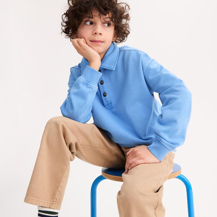 Produktbild La Redoute Collections Sweatshirt mit Polokragen aus Molton (110)