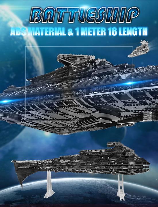 Actual product image Mould King battleship Eclipse