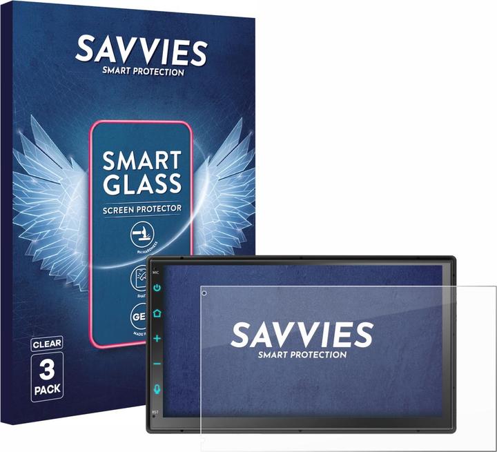 Actual product image Savvies 3x Smart Glass - 9H Hybrid Glass Screen Protector for Atoto F7 WE F7G2B7WE 7"