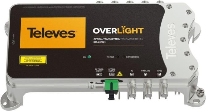 Immagine prodotto Televes Trasmettitore ottico con uscita ottica 1550nm/9dBm DAB/UHF/SAT (Amplificatore)